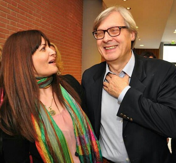 Avec honorable Vittorio Sgarbi juste Forlì